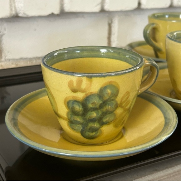 Mid-century John B. Taylor Tea Coffee Cups and Saucers | Set of 3 - Picture 6 of 8